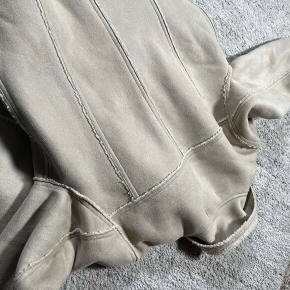 Vintage Y2K Eivissa Button Down Faux Suede Bratz Style Longline Coat Jacket - Picture 6 of 8